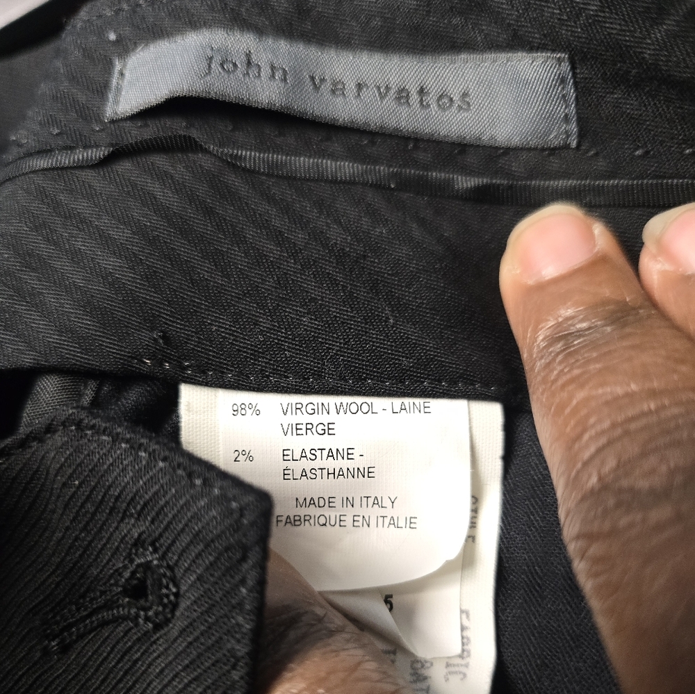 John Varvatos Virgin Wool Blend Men's Black Dress Pants Sz.38x30 54 Reg. - Picture 8 of 13